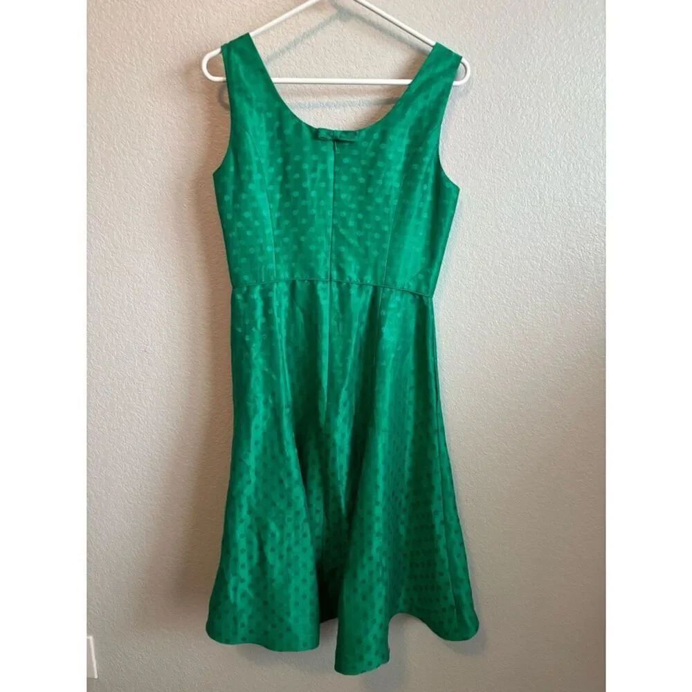 Jane Summers Sleeveless Emerald Green Midi Fit-and-Flare Dress with high-low hem - Picture 5 of 10